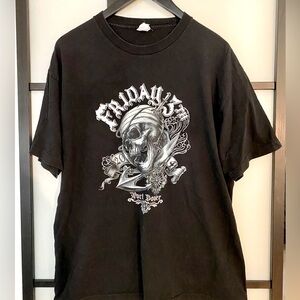Black, Port Dover, Friday the 13th, Skull, Motorcycle T-shirt